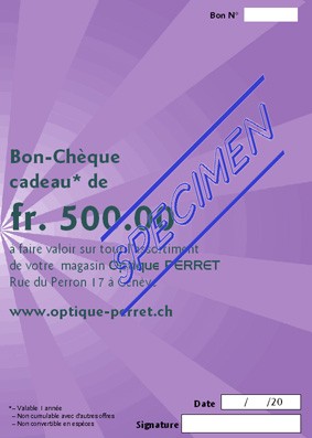 Bon cadeau de 500.-